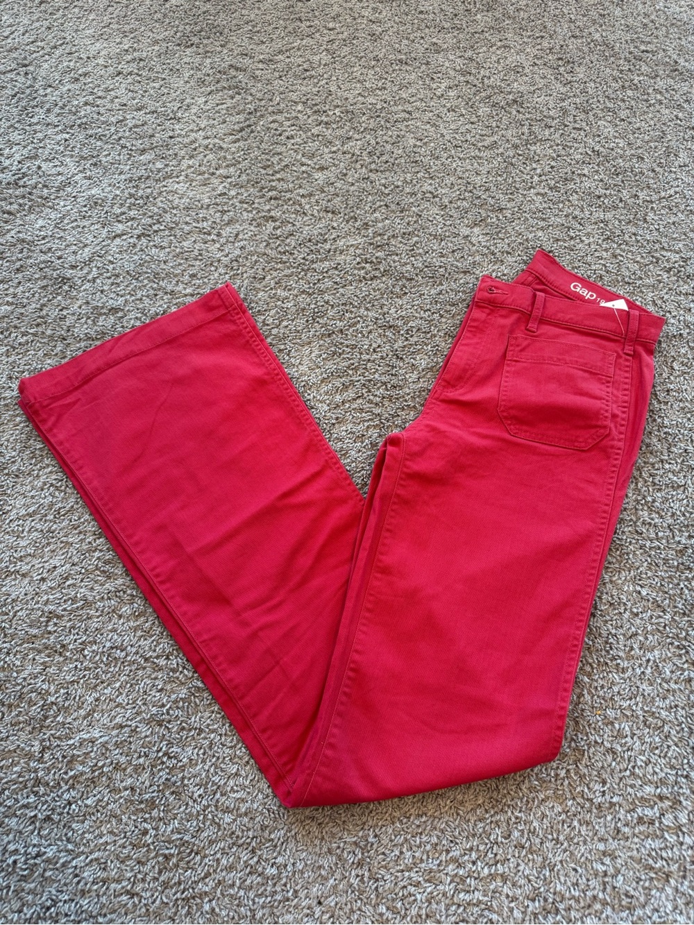 NWT Gap 1969 Authentic Flare, Mid Rise, Stretch Jeans, Antique Red, Sz 29/8 Tall
